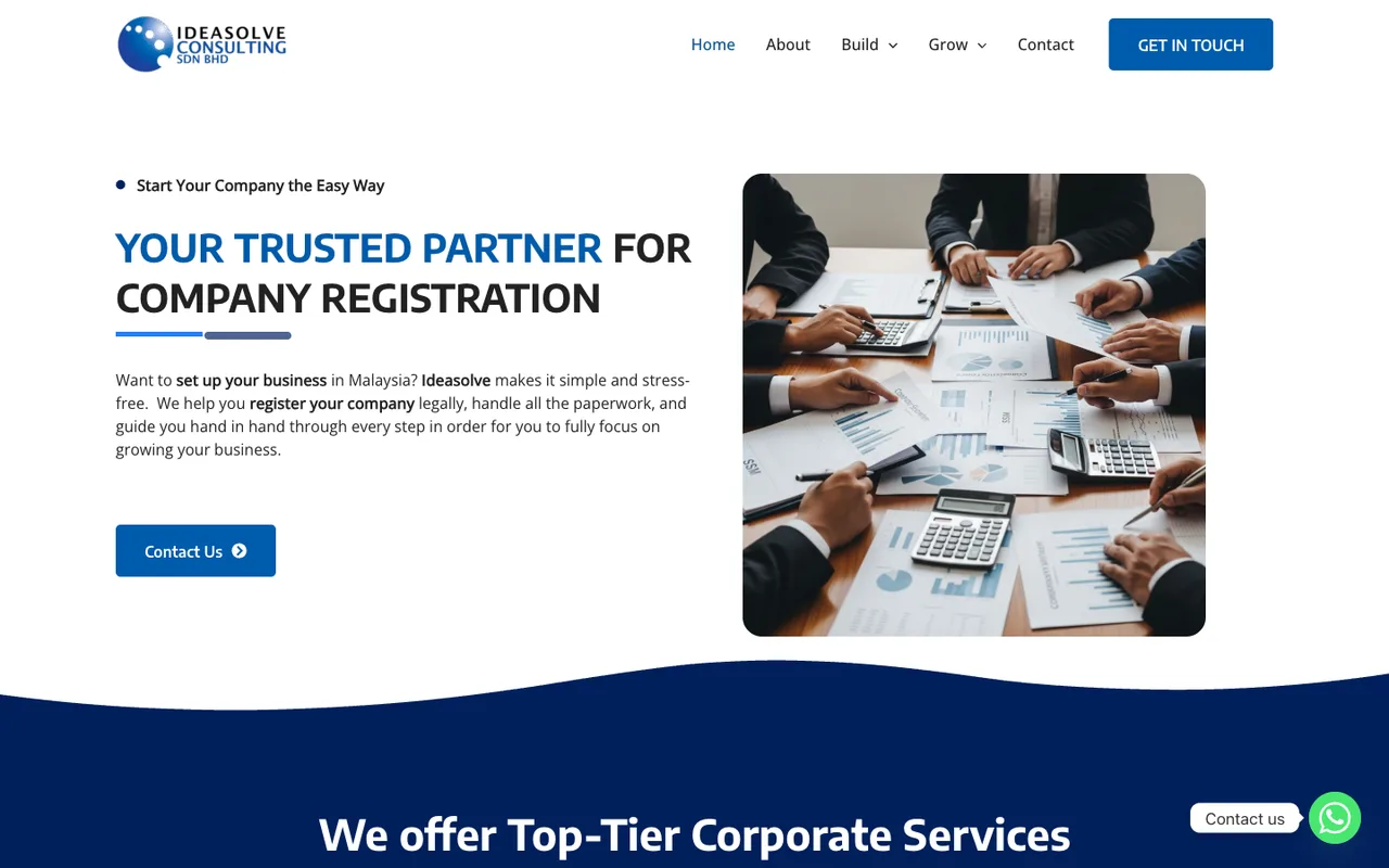 Ideasolve Consulting website